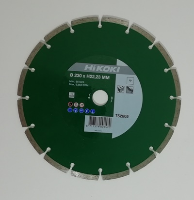 Hikoki Diamanttrennscheibe grün Durchm.: 125 x Bohrung: 22,2mm;Segmenthöhe 7mm